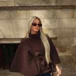 Velira Chloe | High-Neck Belted Cape Jacket Chloe | Aukštos Kaklo Diržinė Cape Striukė