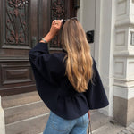 Velira Chloe | High-Neck Belted Cape Jacket Chloe | Aukštos Kaklo Diržinė Cape Striukė