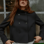 Velira Clara | Blend High-Neck Short Coat Clara | Mišinio Aukštu Kaklu Trumpas Paltas