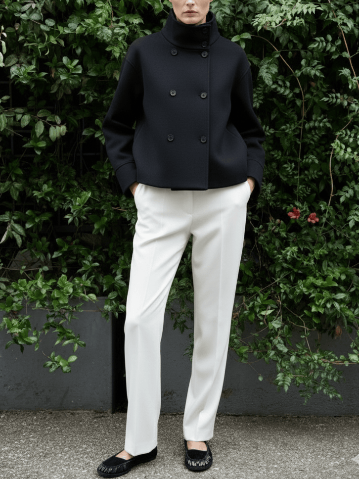 Velira Clara | Blend High-Neck Short Coat Clara | Mišinio Aukštu Kaklu Trumpas Paltas