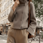 Velira Clara | Blend High-Neck Short Coat Clara | Mišinio Aukštu Kaklu Trumpas Paltas