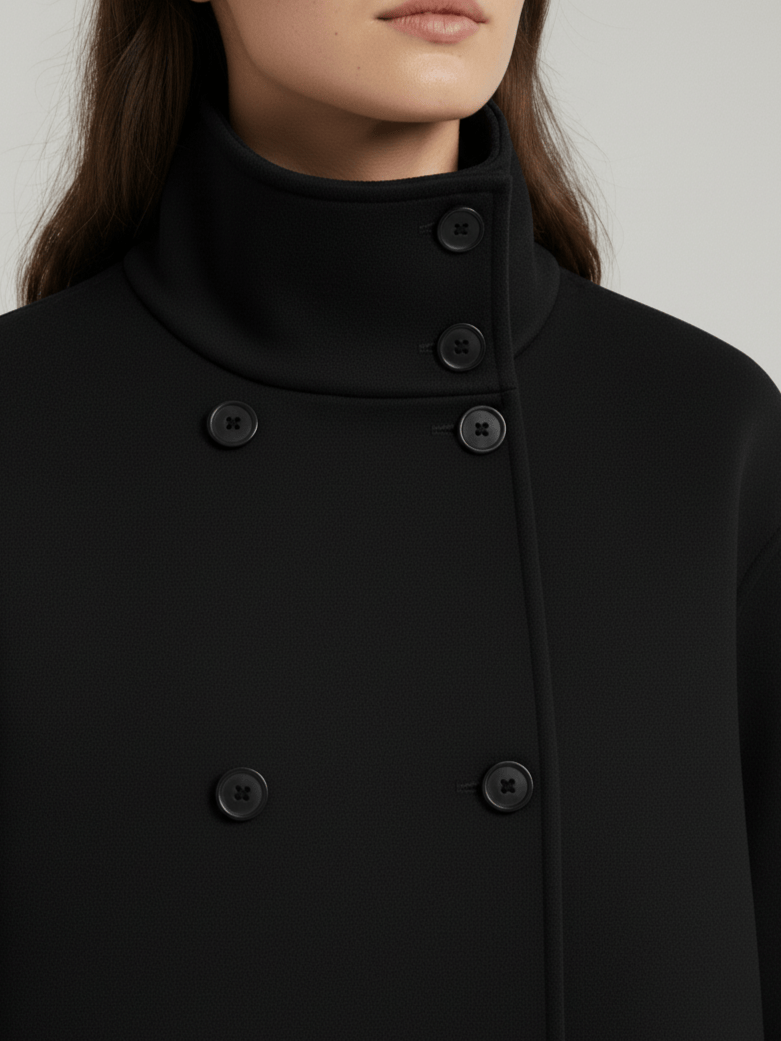 Velira Clara | Blend High-Neck Short Coat Clara | Mišinio Aukštu Kaklu Trumpas Paltas