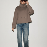 Velira Clara | Blend High-Neck Short Coat Clara | Mišinio Aukštu Kaklu Trumpas Paltas