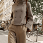 Velira Clara | Blend High-Neck Short Coat Clara | Mišinio Aukštu Kaklu Trumpas Paltas