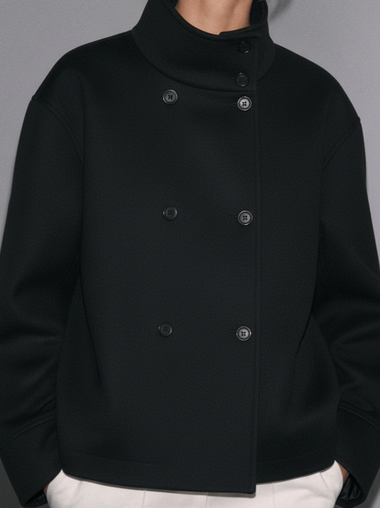 Velira Clara | Blend High-Neck Short Coat Clara | Mišinio Aukštu Kaklu Trumpas Paltas
