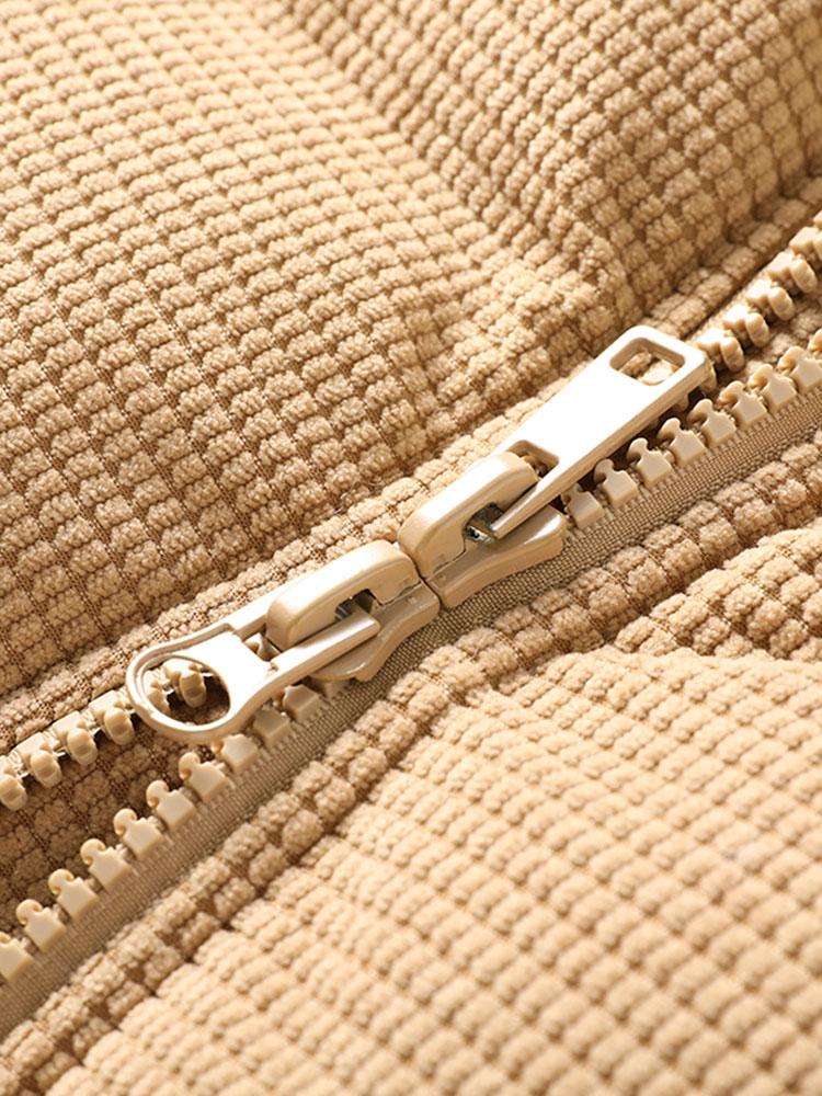 Velira Coats & Jackets Aksominis užtrauktukas pūkinis paltas