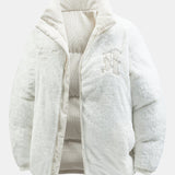 Velira Coats & Jackets Apverčiamas Teddy Fleece Kordūrojo Paltas