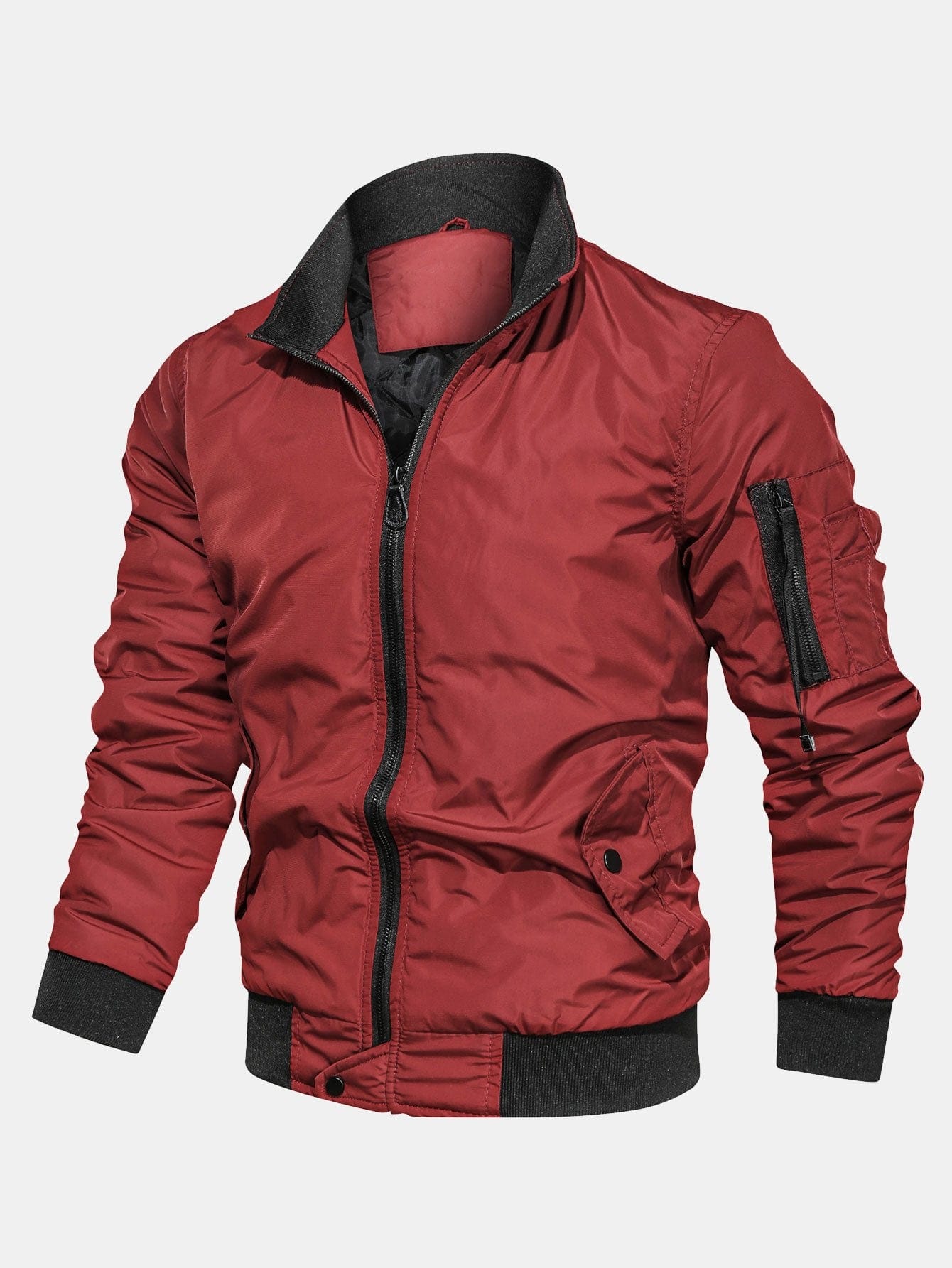 Velira Coats & Jackets bordo / S Pamušaluotas Kriauklės Kaklo Bomberis