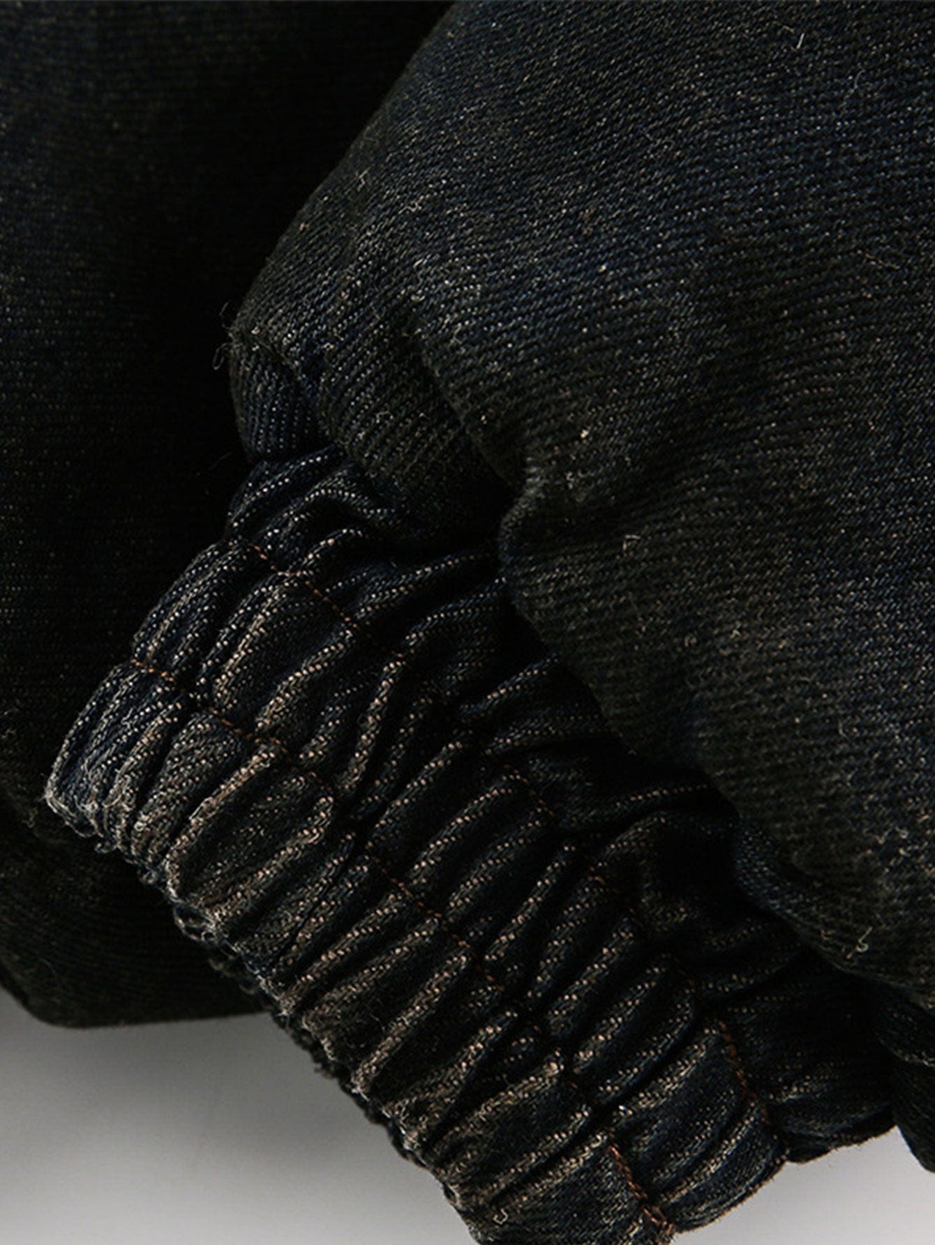 Velira Coats & Jackets Boxy dirbtinio kailio apykaklė plaunamo džinsinio audinio striukė su gobtuvu