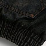 Velira Coats & Jackets Boxy dirbtinio kailio apykaklė plaunamo džinsinio audinio striukė su gobtuvu