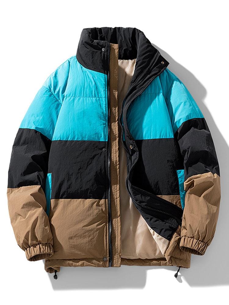 Velira Coats & Jackets Danguje / S Spalvų blokų pūkinė striukė