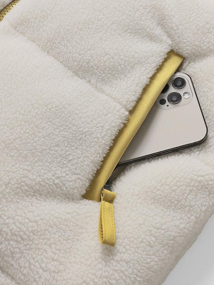 Velira Coats & Jackets Dvigubo Šono Teddy Pūkuotas Paltas