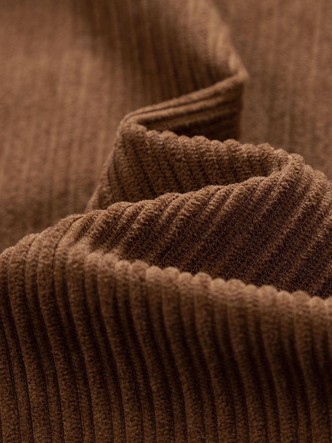 Velira Coats & Jackets Funnel Neck Zipped Corduroy Jacket
