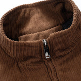 Velira Coats & Jackets Funnel Neck Zipped Corduroy Jacket
