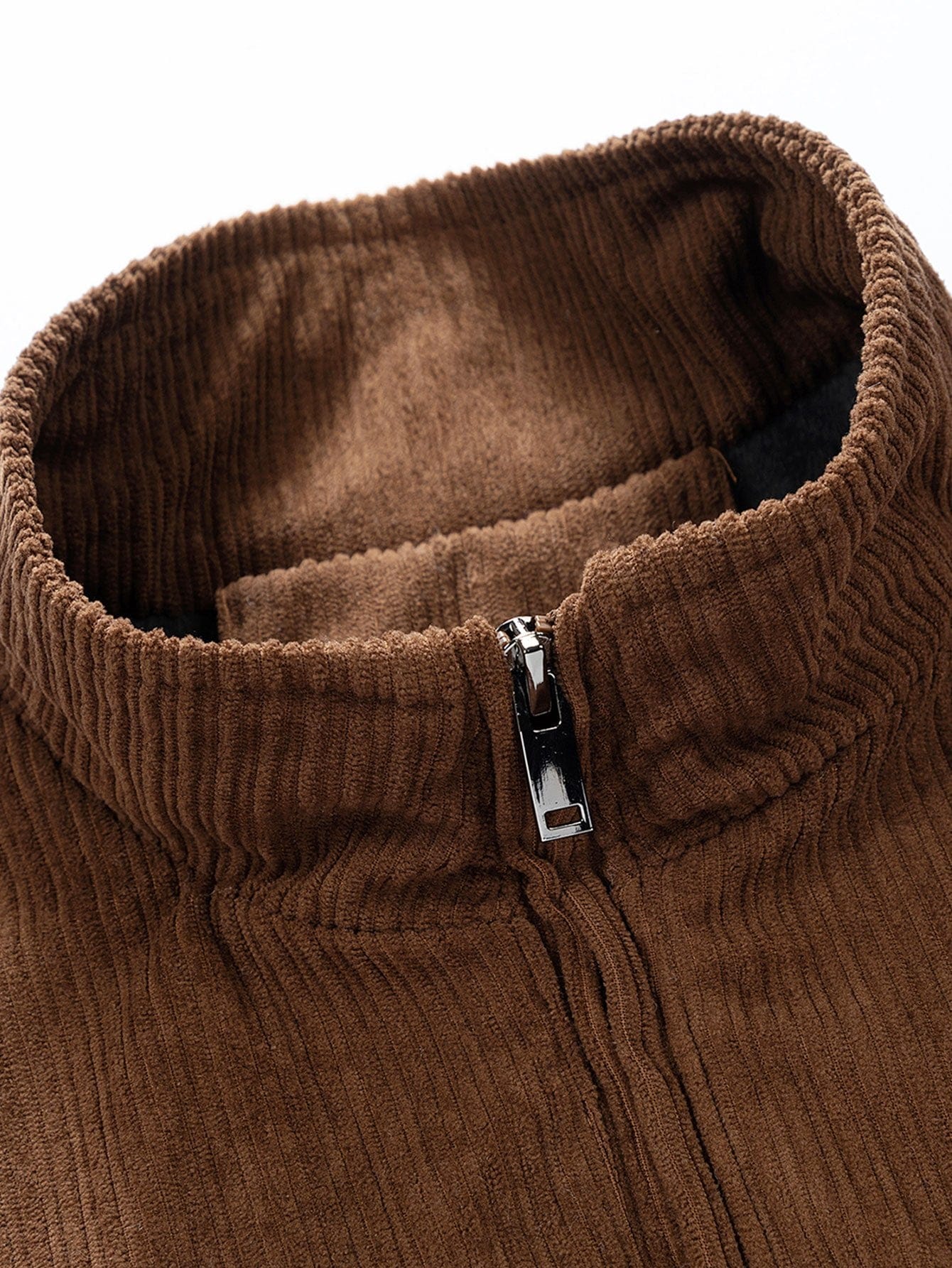 Velira Coats & Jackets Funnel Neck Zipped Corduroy Jacket