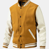 Velira Coats & Jackets geltona / S Kontrasto vilnos išvaizdos PU beisbolo striukė