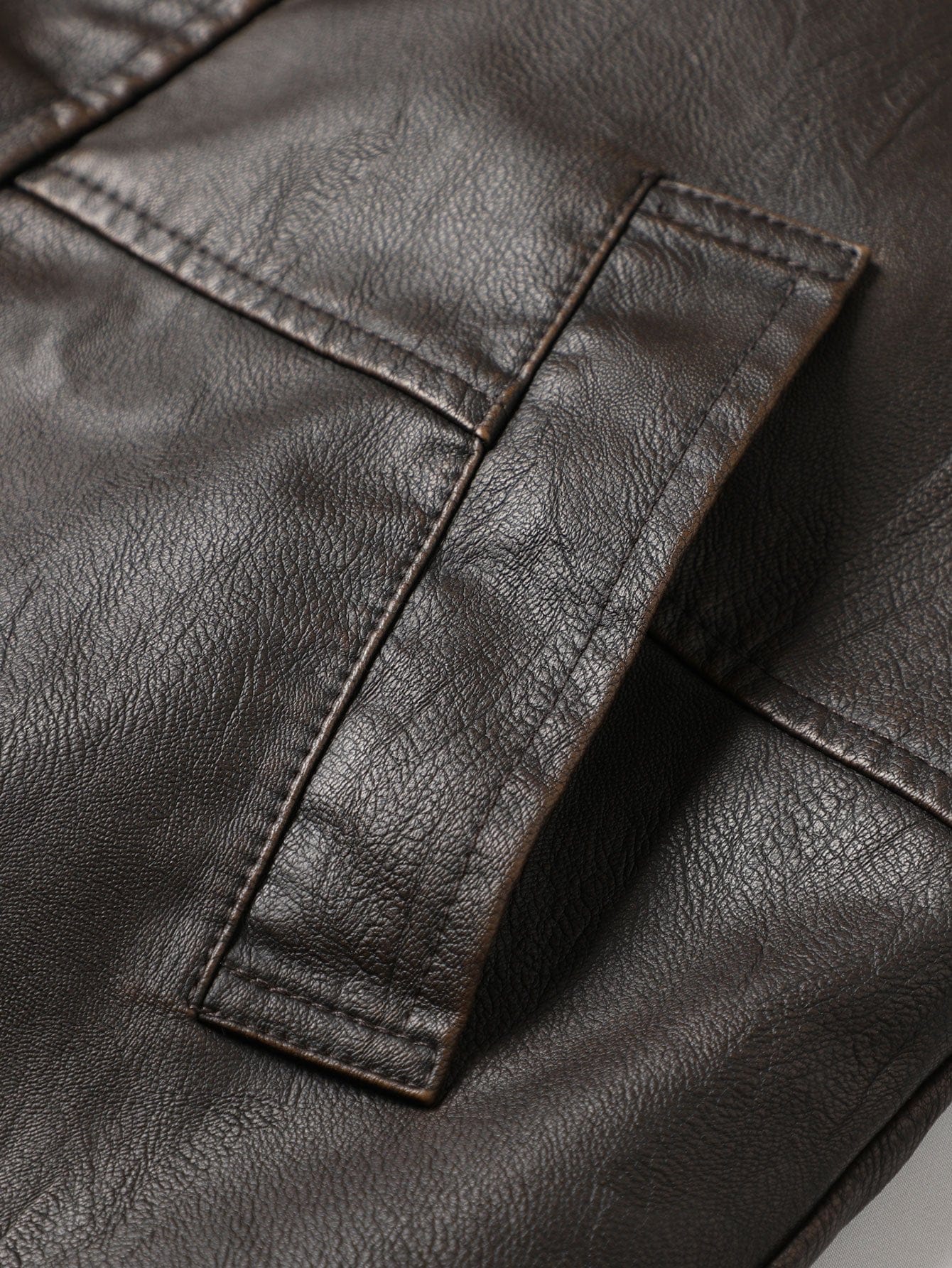 Velira Coats & Jackets Ilgas dirbtinio kailio PU odos paltas