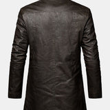 Velira Coats & Jackets Ilgas dirbtinio kailio PU odos paltas
