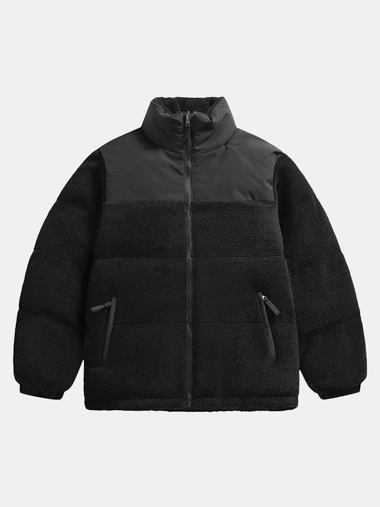Velira Coats & Jackets juoda / S Dvigubo Šono Teddy Pūkuotas Paltas
