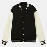 Velira Coats & Jackets juoda / S Džersio kontrasto preppy striukė