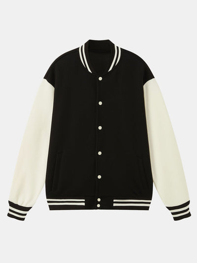 Džersio kontrasto preppy striukė