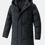Velira Coats & Jackets juoda / S Ilga linija su gobtuvu pūkinė striukė