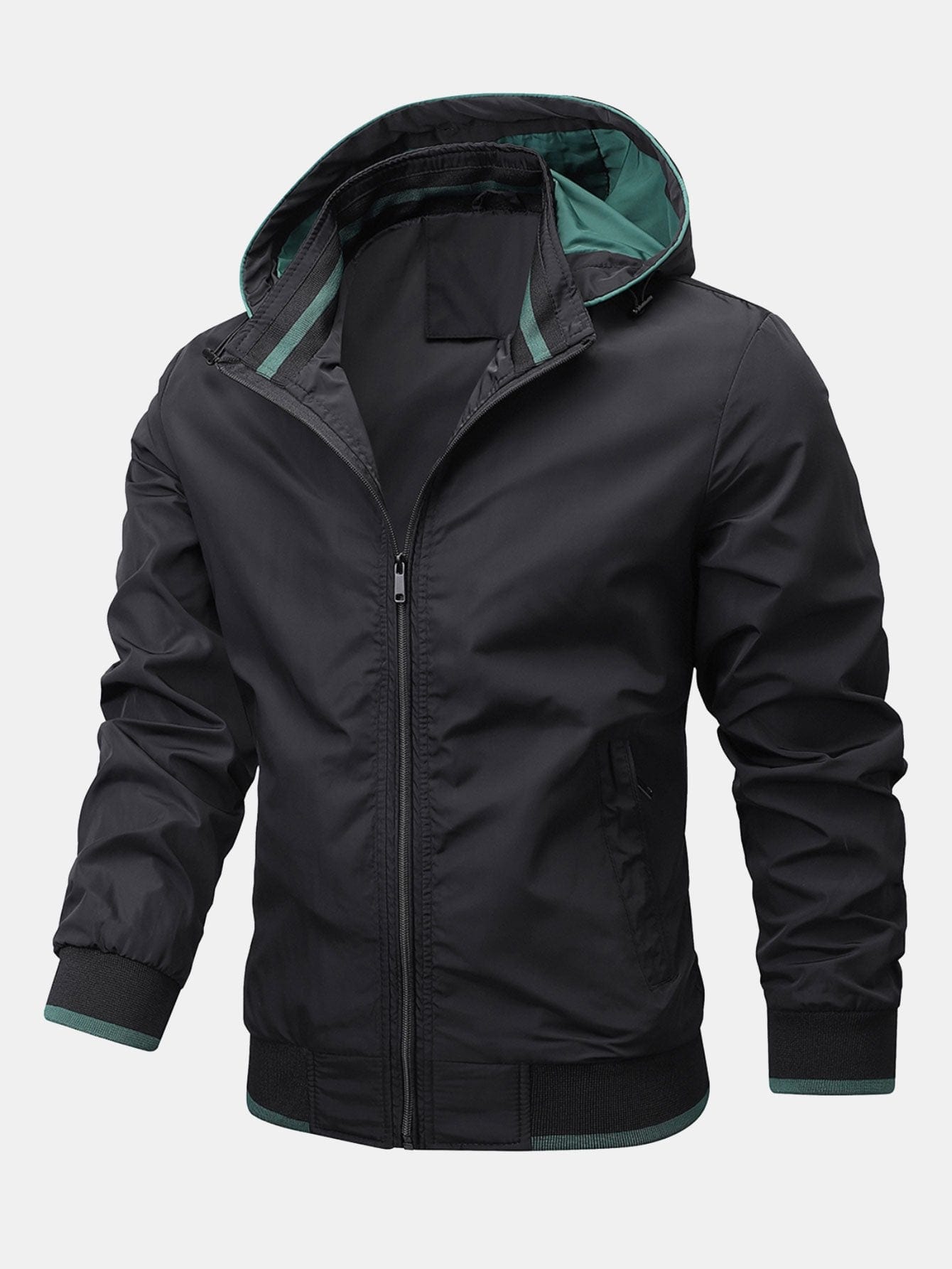 Velira Coats & Jackets juoda / S Kontrastinė nuimama gobtuvinė striukė
