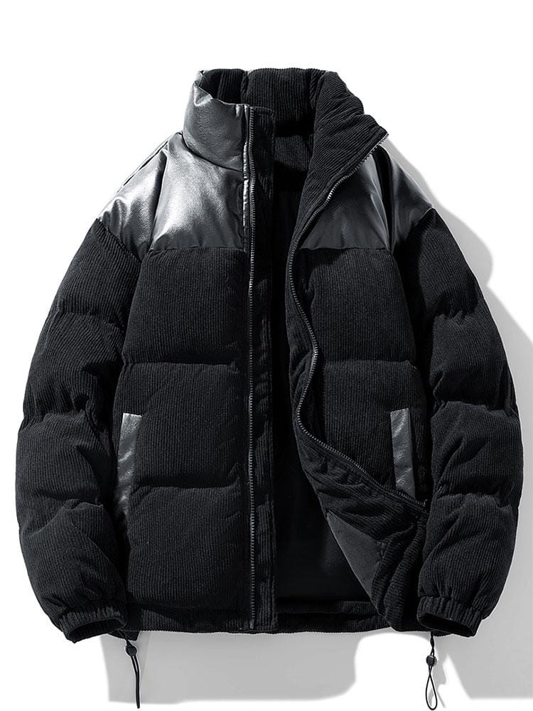 Velira Coats & Jackets juoda / S Kordūroja PU Pataisytas Pūkinis Paltas