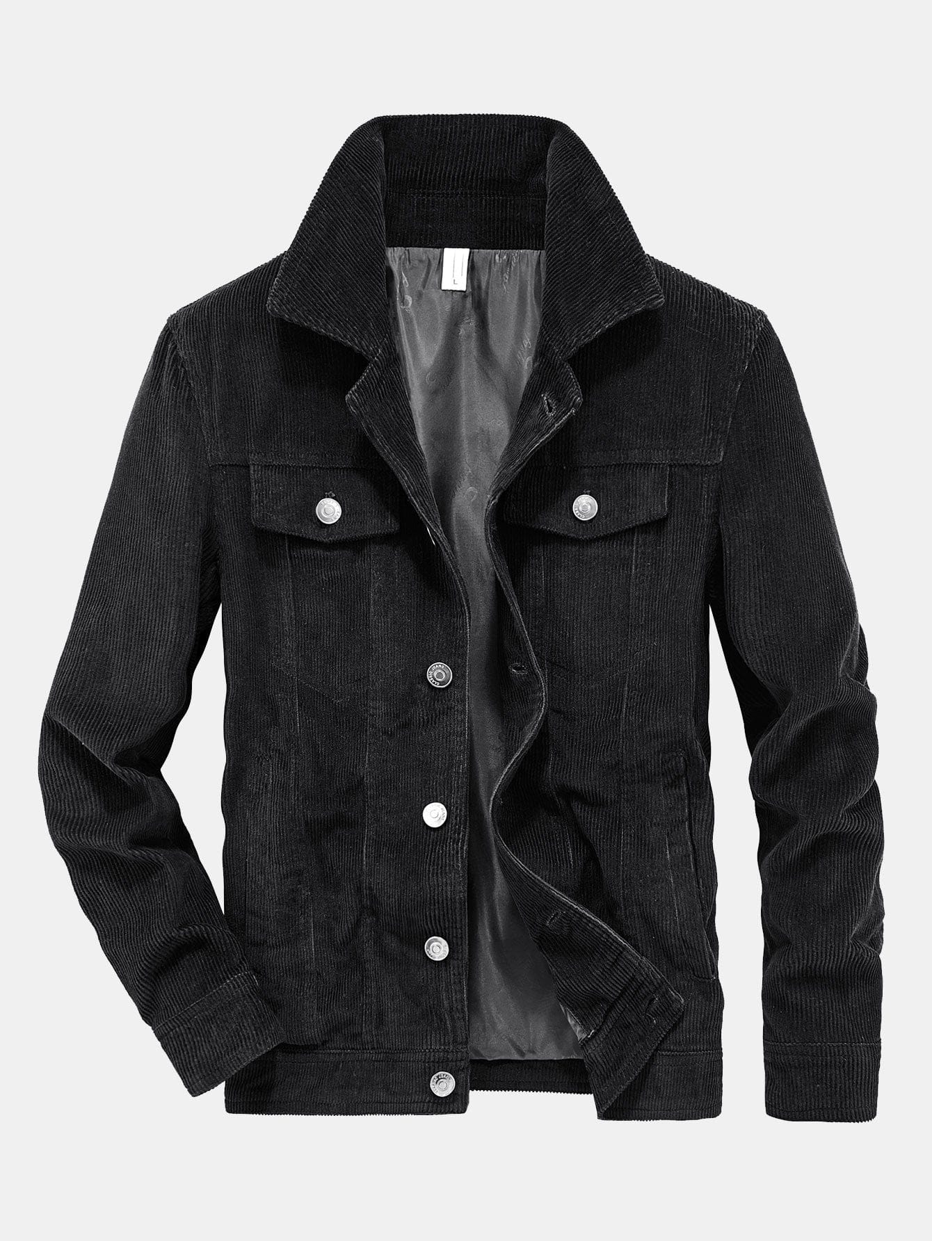 Velira Coats & Jackets juoda / S Medvilninis Kordurojinis Švarkas