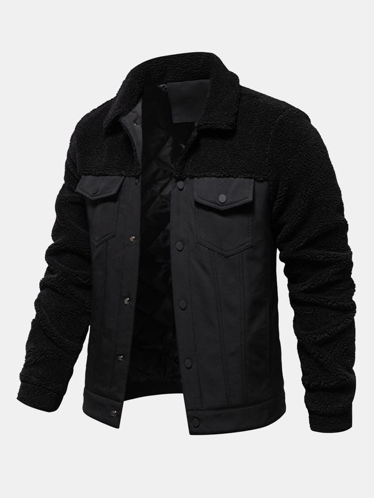 Velira Coats & Jackets juoda / S Pamušalu išklota Teddy sujungta striukė