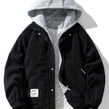 Velira Coats & Jackets juoda / S Pamuštas Kvadratinis Kordūro Paltas su Gobtuvu
