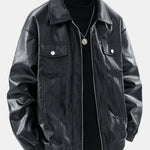 Velira Coats & Jackets juoda / S Užtrauktuko PU odos striukė