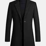 Velira Coats & Jackets juoda / S Vienos Krūtinės Apykaklės Vilnonis Paltas