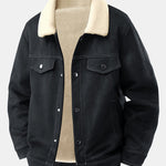 Velira Coats & Jackets juoda / XS Teddy pamušalu odinė striukė