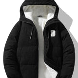 Velira Coats & Jackets juoda / XS Teddy pamušalu velveto su gobtuvu pūkinis paltas