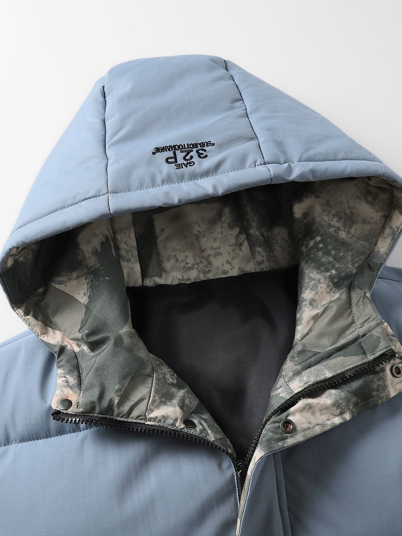 Velira Coats & Jackets Kamufliažinis pamušalas kišenėse su gobtuvu pūkinis paltas
