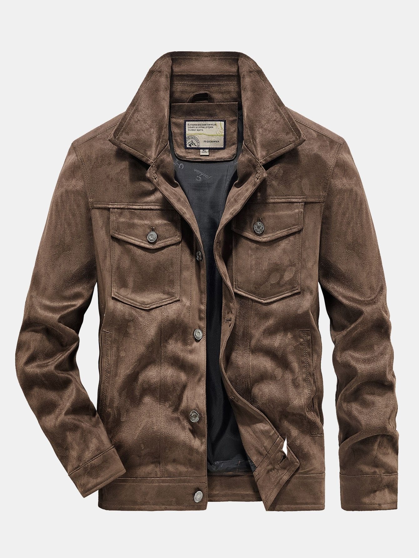 Velira Coats & Jackets kava / S Dirbtinio Suede Švarkas