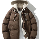 Velira Coats & Jackets kava / S Kontrasto užtrauktukas su gobtuvu pūkinė striukė