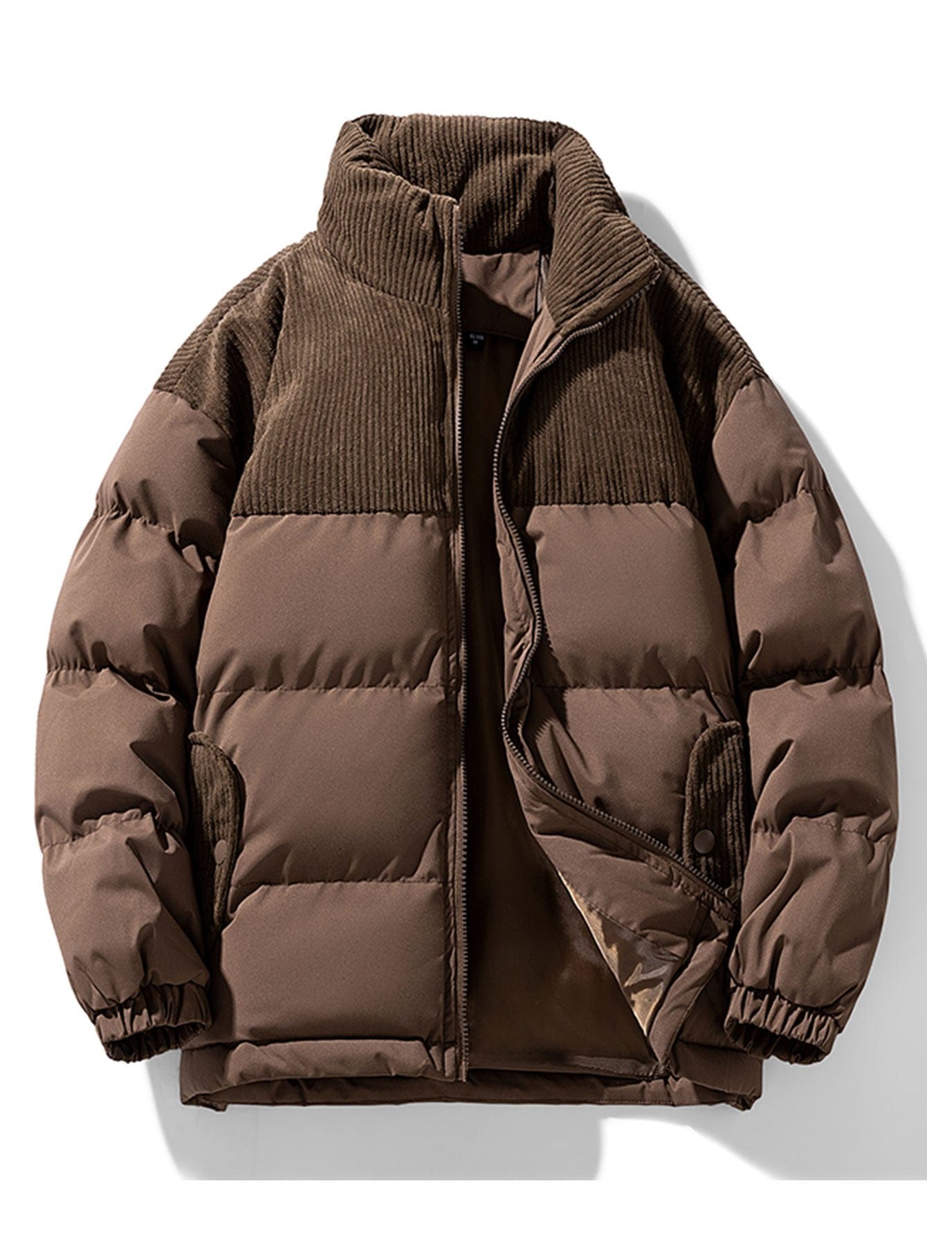 Velira Coats & Jackets kava / S Kordūro Pataisytas Užtrauktukas Pūkinis Paltas