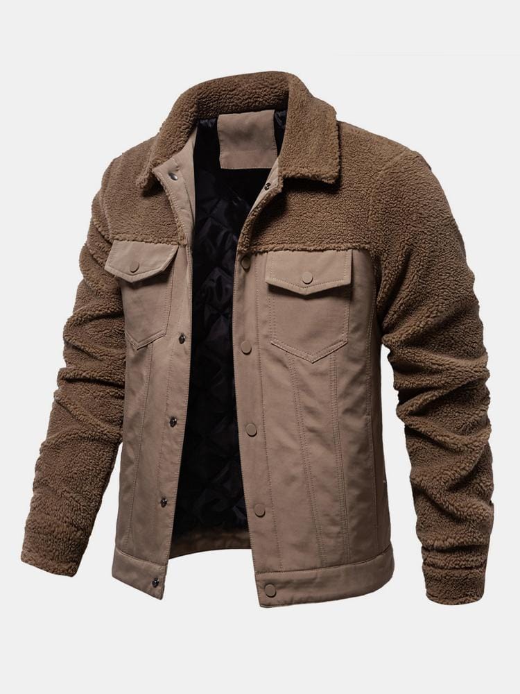 Velira Coats & Jackets kava / S Pamušalu išklota Teddy sujungta striukė