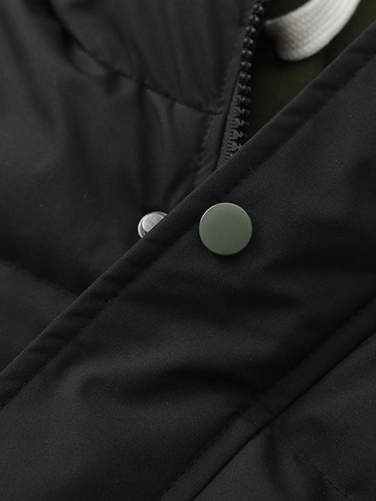 Velira Coats & Jackets Kontrasto užtrauktukas su gobtuvu pūkinė striukė