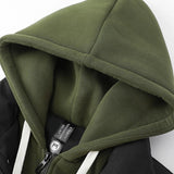 Velira Coats & Jackets Kontrasto užtrauktukas su gobtuvu pūkinė striukė
