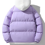 Velira Coats & Jackets Kontrasto užtrauktukas su gobtuvu pūkinė striukė