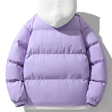 Velira Coats & Jackets Kontrasto užtrauktukas su gobtuvu pūkinė striukė