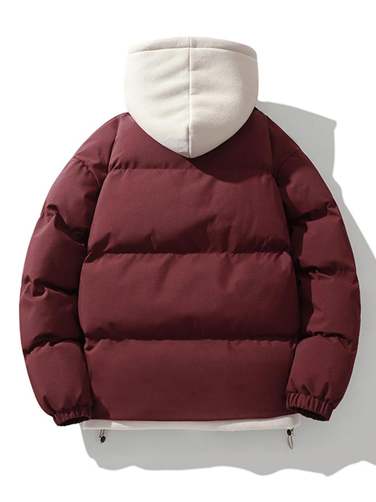 Velira Coats & Jackets Kontrasto užtrauktukas su gobtuvu pūkinė striukė