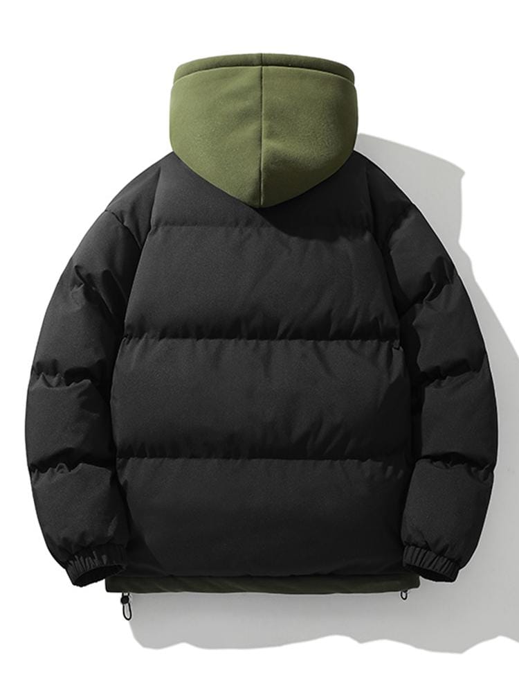 Velira Coats & Jackets Kontrasto užtrauktukas su gobtuvu pūkinė striukė