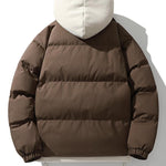 Velira Coats & Jackets Kontrasto užtrauktukas su gobtuvu pūkinė striukė