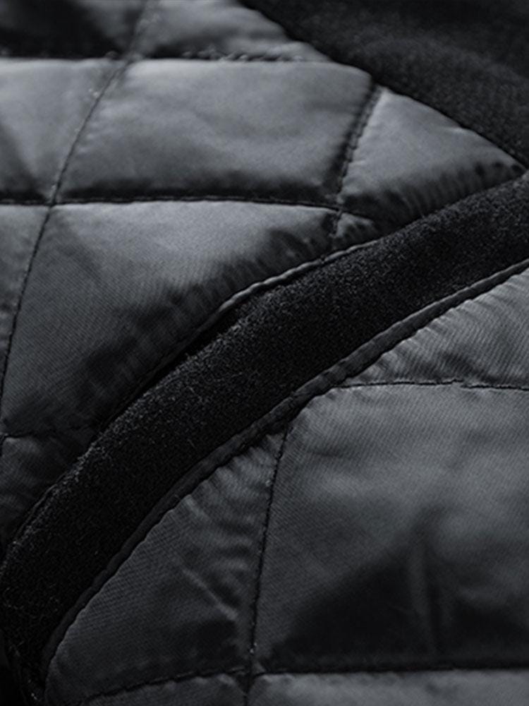 Velira Coats & Jackets Kontrasto vilnos išvaizdos PU beisbolo striukė