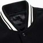 Velira Coats & Jackets Kontrasto vilnos išvaizdos PU beisbolo striukė
