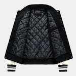 Velira Coats & Jackets Kontrasto vilnos išvaizdos PU beisbolo striukė